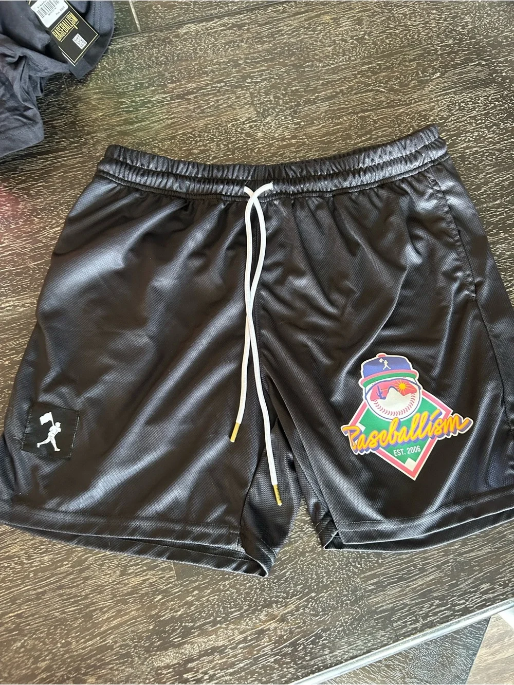 Men’s Large Baseballism Shorts with Drawstring